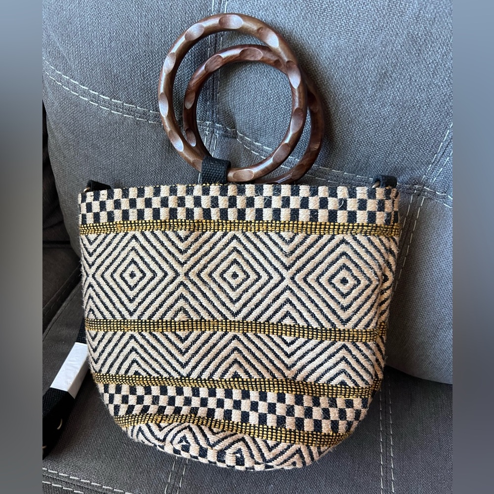 Cost Plus World Market Artisanal Crossbody Bags with Geometric Patterns